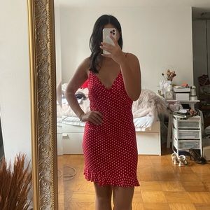 Red Polk dot dress